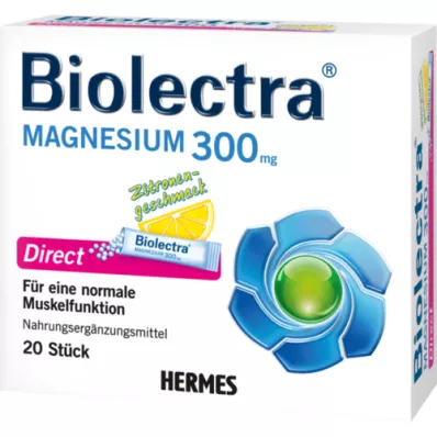 BIOLECTRA Magnézium 300 mg Direct Lemon Sticks, 20 db