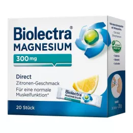 BIOLECTRA Magnézium 300 mg Direct Lemon Sticks, 20 db