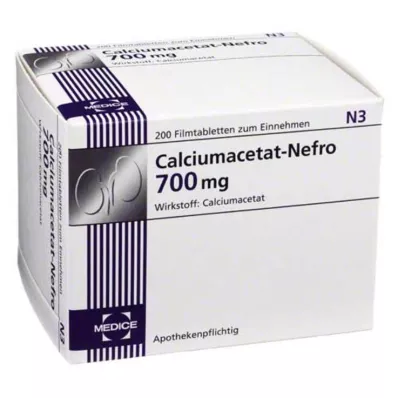 Kalcium-acetát Nefro 700 mg filmtabletta, 200 db Kalcium-acetát Nefro 700 mg filmtabletta, 200 db