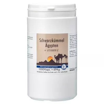 SCHWARZKÜMMEL ÄGYPTEN+E kapszula, 1000 kapszula
