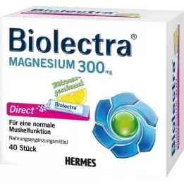 BIOLECTRA Magnézium 300 mg Direct Lemon Sticks, 40 db
