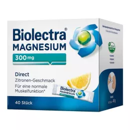 BIOLECTRA Magnézium 300 mg Direct Lemon Sticks, 40 db