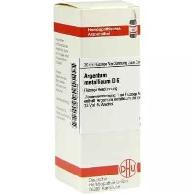 ARGENTUM METALLICUM D 6 Hígítás, 20 ml