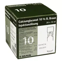 CALCIUMGLUCONAT 10% MPC Injekciós oldat, 20X10 ml