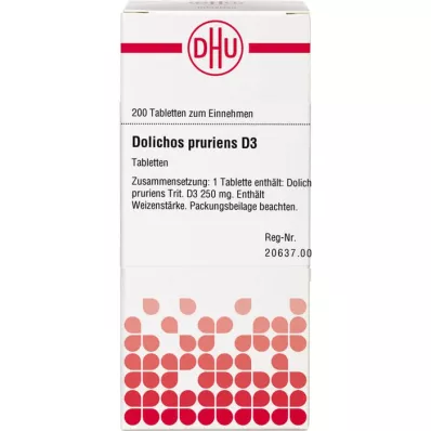 DOLICHOS PRURIENS D 3 tabletta, 200 db