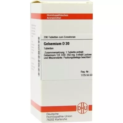 GELSEMIUM D 30 tabletta, 200 db