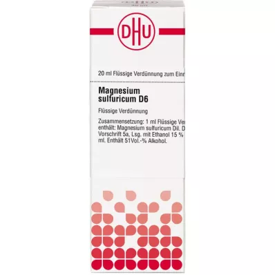 MAGNESIUM SULFURICUM D 6 Hígítás, 20 ml
