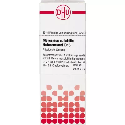 MERCURIUS SOLUBILIS Hahnemanni D 15 hígítás, 50 ml