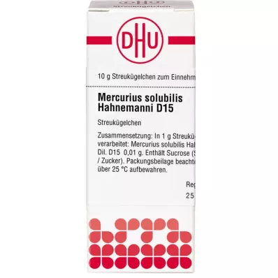 MERCURIUS SOLUBILIS Hahnemanni D 15 golyó, 10 g