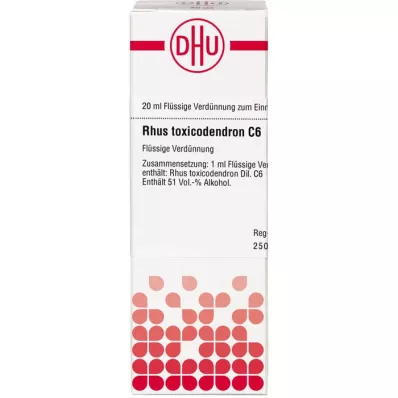 RHUS TOXICODENDRON C 6 Hígítás, 20 ml