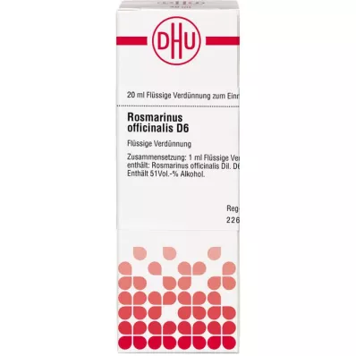 ROSMARINUS OFFICINALIS D 6 Hígítás, 20 ml