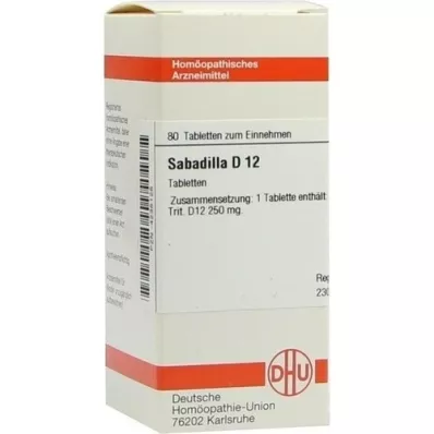 SABADILLA D 12 tabletta, 80 db