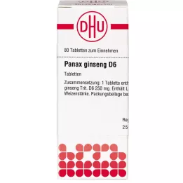 PANAX GINSENG D 6 tabletta, 80 db