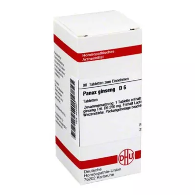 PANAX GINSENG D 6 tabletta, 80 db