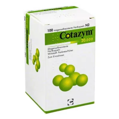 Cotazym 20 000 pellet gyomornedv-ellenálló kapszula, 100 db