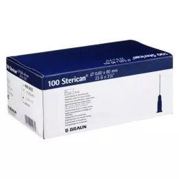 STERICAN Tűk 23 Gx3 1/5 0,6x80 mm, 100 db