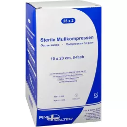 MULLKOMPRESSEN 10x20 cm steril 8x, 25X2 db