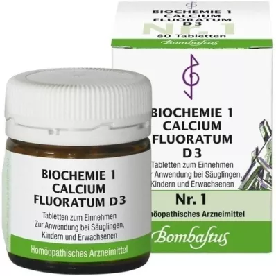 BIOCHEMIE 1 Calcium fluoratum D 3 tabletta, 80 db