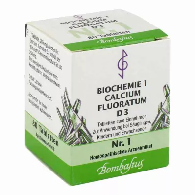 Biokémia 1 Calcium fluoratum D3 tabletta (80 db)