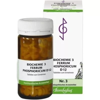 BIOCHEMIE 3 Ferrum phosphoricum D 12 tabletta, 200 db
