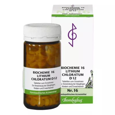 Biokémia 16 Lithium chloratum D 12 tabletta, 200 db
