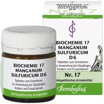BIOCHEMIE 17 Manganum sulphuricum D 6 tabletta, 80 db
