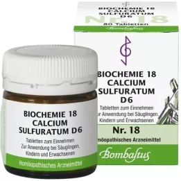 BIOCHEMIE 18 Calcium sulphuratum D 6 tabletta, 80 db