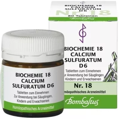 BIOCHEMIE 18 Calcium sulphuratum D 6 tabletta, 80 db