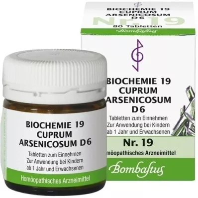 BIOCHEMIE 19 Cuprum arsenicosum D 6 tabletta, 80 db