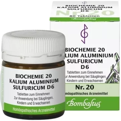 BIOCHEMIE 20 Kalium aluminium sulphuricum D 6 tbl, 80 db