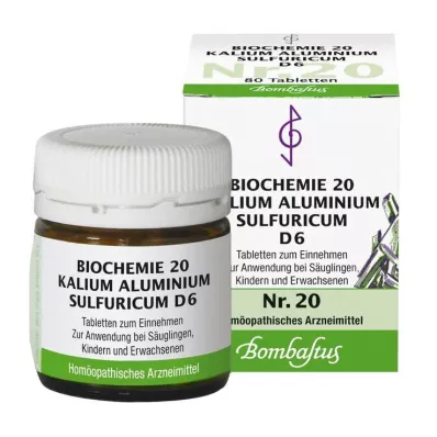 Biokémia 20 Kálium-alumínium sulfuricum D 6 tabletta, 80 db