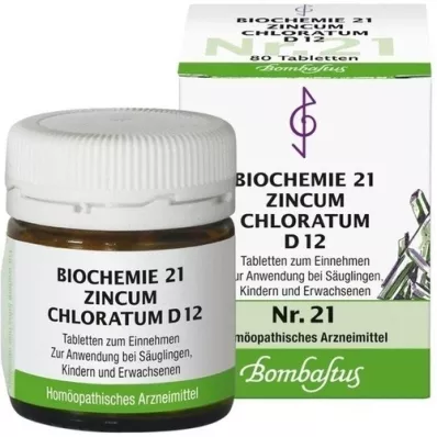 BIOCHEMIE 21 Zincum chloratum D 12 tabletta, 80 db