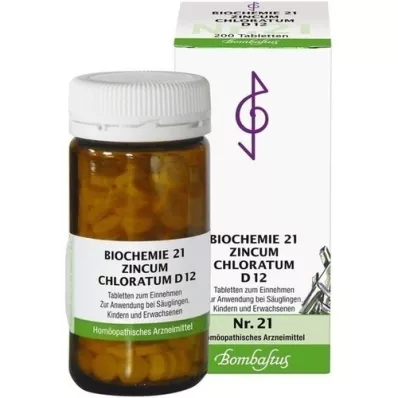 BIOCHEMIE 21 Zincum chloratum D 12 tabletta, 200 db