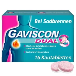GAVISCON Dual 250mg/106,5mg/187,5mg rágótabletta, 16 db