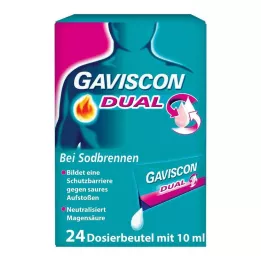 GAVISCON Dual 500mg/213mg/325mg szuszpenzió, zacskóban, 24X10 ml