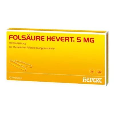 FOLSÄURE HEVERT 5 mg-os ampullák, 10 db