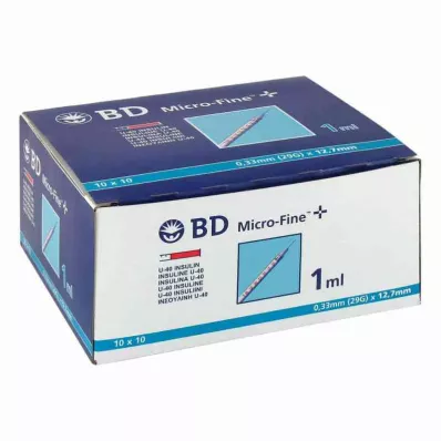 BD MICRO-FINE+ inzulinszpr.1 ml U40 12,7 mm, 100X1 ml BD MICRO-FINE+ inzulinszpr.1 ml U40 12,7 mm, 100X1 ml