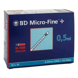 BD MICRO-FINE+ Inzulinszpr.0,5 ml U100 12,7 mm, 100X0,5 ml