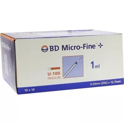 BD MICRO-FINE+ inzulinszpr.1 ml U100 12,7 mm, 100X1 ml