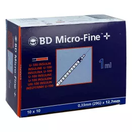 BD MICRO-FINE+ inzulinszpr.1 ml U100 12,7 mm, 100X1 ml