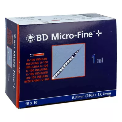 BD MICRO-FINE+ inzulinszpr.1 ml U100 12,7 mm, 100X1 ml