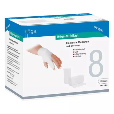 HÖGA-MUBILAST Rögzítő kötés 8 cmx4 w.cellofán, 1 db