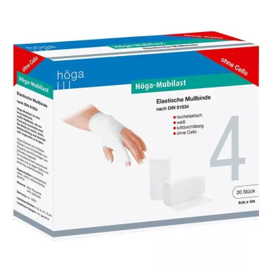 HÖGA-MUBILAST Fixációs kötés 4 cmx4 m, celofán nélkül, 20 db HÖGA-MUBILAST Fixációs kötés 4 cmx4 m, celofán nélkül, 20 db