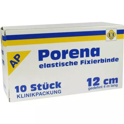 PORENA rugalmas gézkötés 12 cm, fehér, cellux nélkül, 10 db