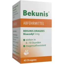 BEKUNIS Dragees Bisacodyl 5 mg bélsavmentes tabletta, 45 db