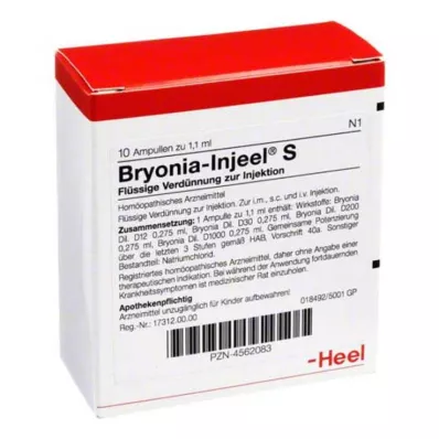 BRYONIA INJEEL S Ampullák, 10 db BRYONIA INJEEL S Ampullák, 10 db