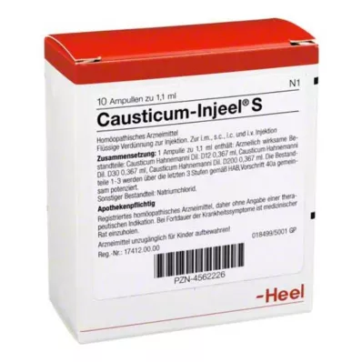 CAUSTICUM INJEEL S Ampullák, 10 db