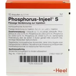 PHOSPHORUS INJEEL S Ampullák, 10 db