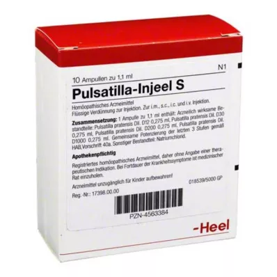 PULSATILLA INJEEL S Ampullák, 10 db