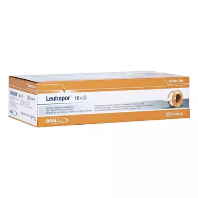 LEUKOPOR 2,5 cmx5 m, 12 db LEUKOPOR 2,5 cmx5 m, 12 db
